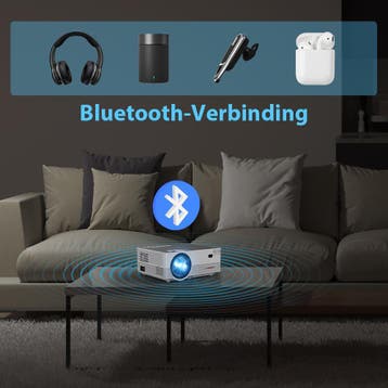 UpLiving® LCD Mini Beamer met WiFi en Bluetooth Projector, LED, Nieuw, Ophalen of Verzenden, Full HD (1080)