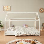 [en.casa] Kinderbed Cerro twijfelaar huisbed met matras 120x, Verzenden, Nieuw