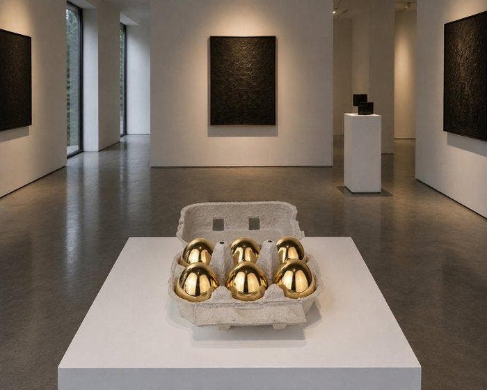 Santicri - Eggs Pop - gold edition, Antiek en Kunst, Kunst | Designobjecten