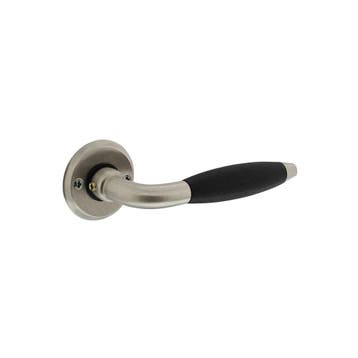 Intersteel Deurkruk Antonnet op rozet - nikkel mat/ebbenhout, Verzenden, Nieuw