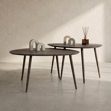 *WOONWINKEL* Salontafel Set Kiezelvorm Brons, Huis en Inrichting, Tafels | Salontafels, Verzenden, Nieuw