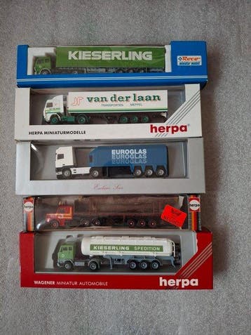 Herpa, Roco 1:87 - Modelauto (5) - Diverse Truckmodellen van, Nieuw