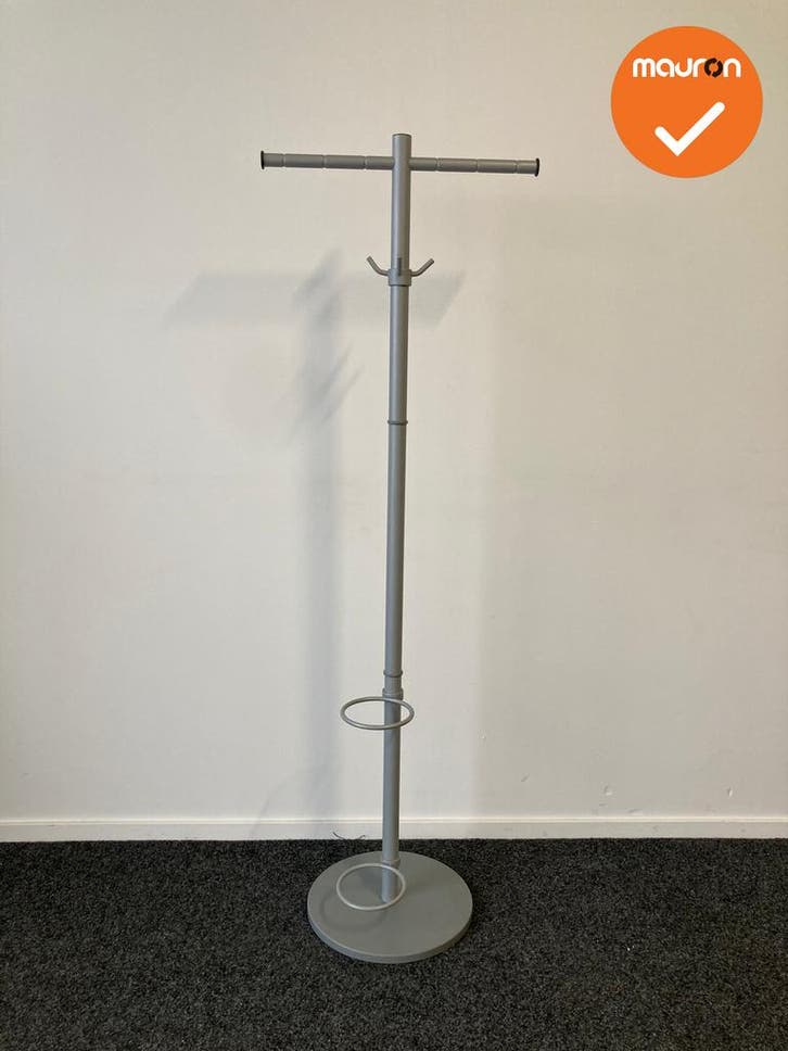 Staande kapstok - 4 Haaks - Grijs, Zakelijke goederen, Kantoor en Winkelinrichting | Kantoormeubilair en Inrichting, Overige typen