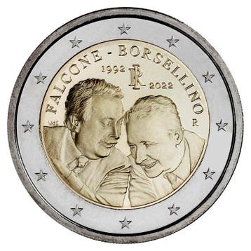 Italië 2 Euro Falcone - Borsellino 2022 UNC, Postzegels en Munten, Verzenden