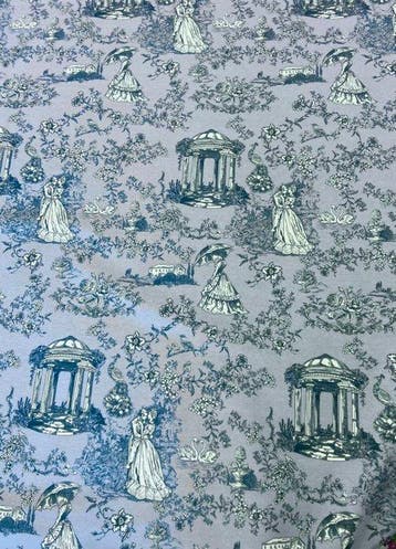 Giardino Romantico Blu Prestigieus en exclusief stof toile