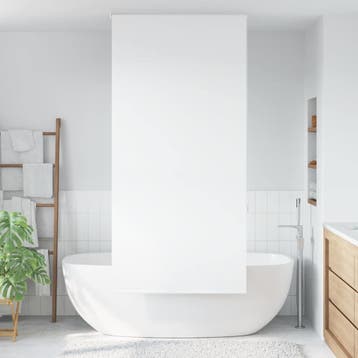 vidaXL Doucherolgordijn 110x240 cm stofbreedte 106 cm, Verzenden, Nieuw, Wit