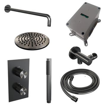 Brauer Gunmetal Carving Thermostatische Regendoucheset, Ophalen of Verzenden, Nieuw