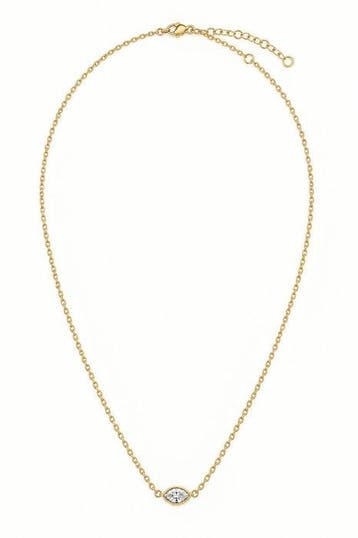 Ketting met hanger - 14 karaat Geel goud - 0.40ct. tw.