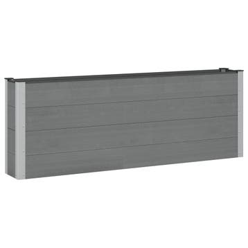 vidaXL Verhoogde plantenbak Zwart 200 x 30 x 72 cm WPC en, Verzenden, Nieuw, Minder dan 60 cm, 60 cm of meer