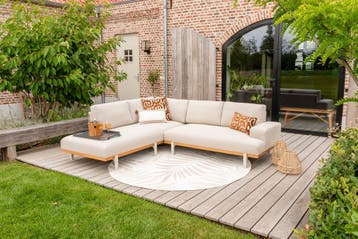 Savannah hoekbank chaise longue loungeset - beige -, Verzenden, Nieuw, Overige materialen, Loungeset