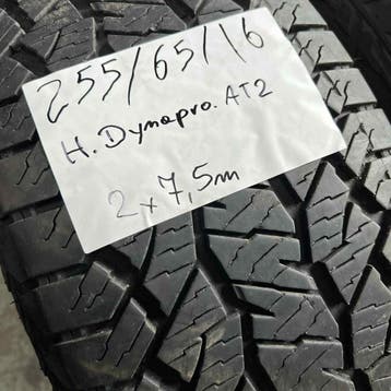 2 x Hankook Dyna Pro 255-65-16 4 Seizoenbanden 7,5mm, Gebruikt, 255 mm, 16 inch, Ophalen of Verzenden