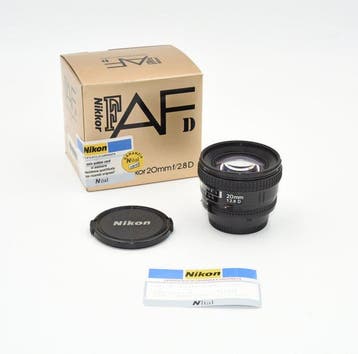 Nikon AF Nikkor 20mm f/2.8D Groothoeklens, Nieuw