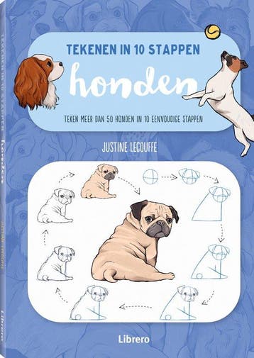 Honden / Tekenen in 10 stappen - Justine Lecouffe, Verzenden, Gelezen, Justine Lecouffe