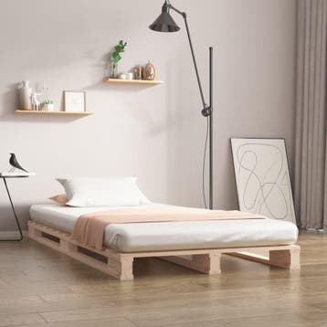 Palletbed 90x200 - Massief Grenen | Retourdeal 41% Korting, Huis en Inrichting, Slaapkamer | Bedden, 90 cm, Ophalen of Verzenden