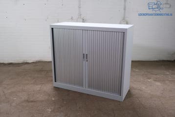 Jong gebruikte roldeurkast zilvergrijs 105x120x45 cm 2, Huis en Inrichting, Kasten | Roldeurkasten en Archiefkasten, Gebruikt