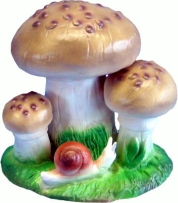 Paddenstoelen met slak, Tuin en Terras, Tuinbeelden, Verzenden, Nieuw