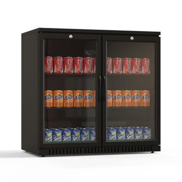 Barkoelkast - 158 Liter - 2-Deurs - Glazen Deur - Geventilee, Verzenden, Nieuw in verpakking