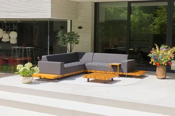 Flow. Tycon platform hoek-loungebank Sooty SALE |, Tuin en Terras, Tuinsets en Loungesets, Ophalen of Verzenden, Nieuw