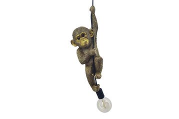 Hanglamp AAP 55 cm handgemaakte apensculptuur goud - 48008, Huis en Inrichting, Ophalen of Verzenden, Nieuw