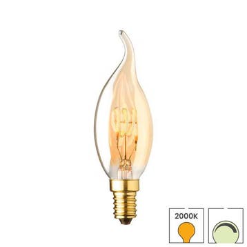 E14 LED lamp | Kaarslamp | 2.8W 2000K extra warm | Dimbaar, Verzenden, Nieuw, E14 (klein), Led-lamp