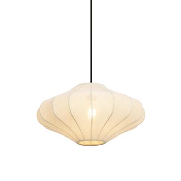 Japandi hanglamp beige met stoffen kap 50cm - Plu, Verzenden, Nieuw, Japandi