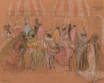 André Raginel Ferret (1936-2011) - La plaza de los disfraces