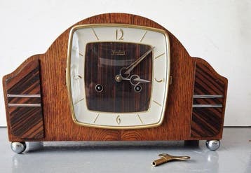 Mantelklok - Junghans - Art Deco Hout - 1930-1940