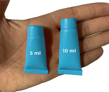 Set van 50 hervulbare, lege tubes (10 ml, blauw), Ophalen of Verzenden, Nieuw