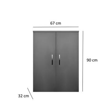 Kolomkast Sanicare Q6/Q14 2-Deurs Soft-Closing Chromen Greep, Ophalen of Verzenden, Nieuw