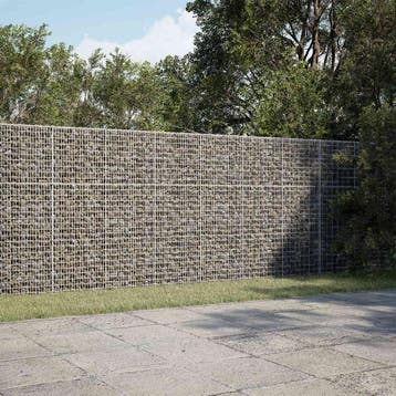 vidaXL Gabion met 3,5 mm Draad en 5x2,5 cm Gaas 300x100x150, Tuin en Terras, Verzenden, Nieuw, IJzer