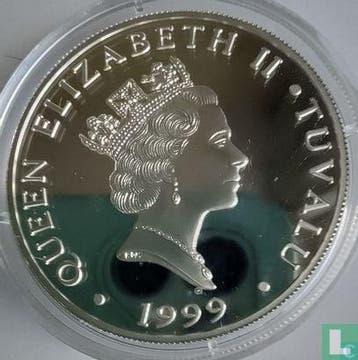 Tuvalu 5 dollar 1999 (PROOF) Sailing ship Princesa, Verzenden, Losse munt, Goud