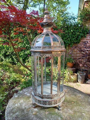 Large Candle Lantern 65 cm - Lantaarn - Glas, Metaal