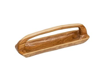 Massief houten kom BALI 60cm teakhout met natuurlijke nerf, Huis en Inrichting, Ophalen of Verzenden, Nieuw
