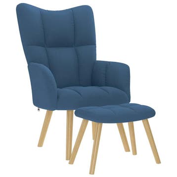 Draaifauteuil set blauw | 34% Korting | Tweedekansje, Minder dan 75 cm, Ophalen of Verzenden, Zo goed als nieuw, 50 tot 75 cm