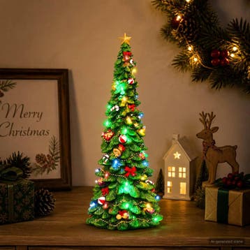 vidaXL Verlichte kerstboom SALO 16,5 x 15,5 x 40 cm, Verzenden, Nieuw