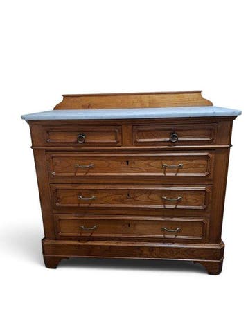 Kast - Eik, Marmer - Eikenhouten kast