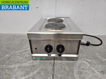 RVS Emme 2 Pits Elektrisch Fornuis 40 cm 400V Horeca, Ophalen of Verzenden, Gebruikt