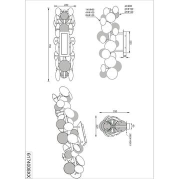 LED Plafondlamp - Trio Select Bubble - 8 Lichtpunten -, Ophalen of Verzenden, Nieuw, Metaal, Overige fittingen