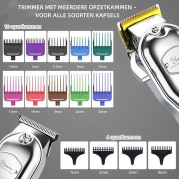 Scheerapparaat - Baardtrimmer mannen - Oplaadbaar - Zilver -, Verzenden, Zo goed als nieuw