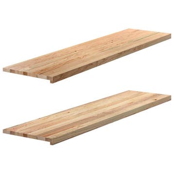 vidaXL Vensterbanken 2 st onbehandeld 160x40x2 cm massief, Verzenden, Nieuw