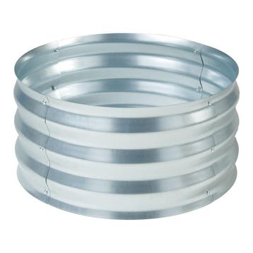 Plantenbak Andrano ronde bloembak Ø61x30,5 cm zilverkleurig, Verzenden