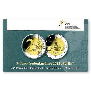 Duitsland 2 Euro Berlin 2018 Coincard D, Postzegels en Munten, Munten | Europa | Euromunten, Verzenden