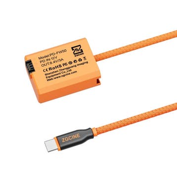 ZGCINE USB-C To NP-FW50 Dummy Battery Cable (PD-FW50), Ophalen of Verzenden, Nieuw