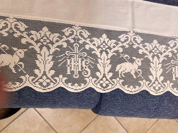 Balza (altaarsdoek) met de hand geborduurd - 205 cm - Antiek