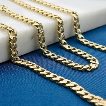 Gouden gourmet schakelketting van Midas; 14 karaat; 47,5 cm, Ophalen of Verzenden, Gebruikt, Goud, Goud