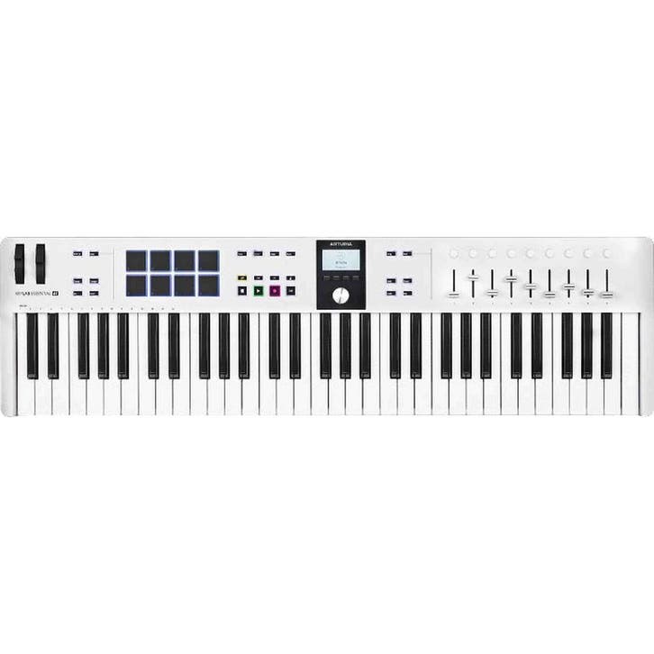 Arturia KeyLab Essential mk3 61 White – USB/MIDI keyboard, Muziek en Instrumenten, Keyboards, Nieuw, Ophalen of Verzenden