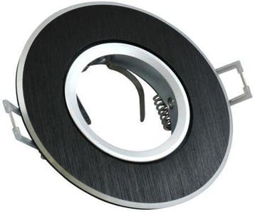 Inbouw spot GU10 - aluminium - rond armatuur - geborsteld, Ophalen of Verzenden, Nieuw