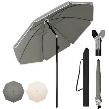 135/155cm Parasol – UV-Bestendig, Waterdicht, Kantelfunctie, Verzenden, Nieuw, Waterdicht, 1 tot 2 meter