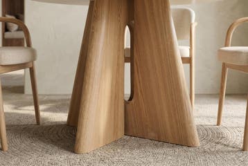 Eettafel ORGANIKO 120cm rond natuursteen travertijn blad met, Ophalen of Verzenden, Nieuw