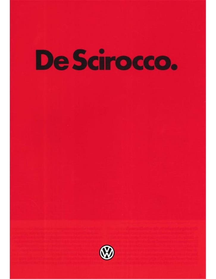 1982 VOLKSWAGEN SCIROCCO BROCHURE NEDERLANDS, Boeken, Auto's | Folders en Tijdschriften, Volkswagen